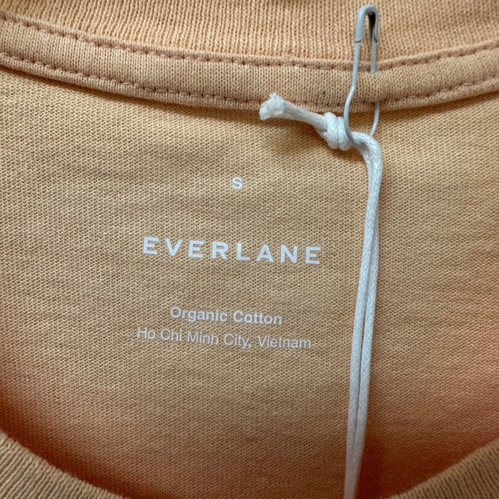 Everlane Mens Premium Heavyweight Tee Organic Cotton Apricot Peach S New - Picture 3 of 9